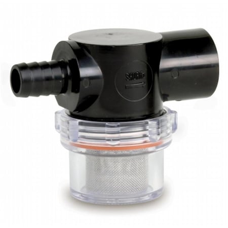 Pentair Shurflo Twist-on Water Strainer - 0.5 in. Barb Inlet - Clear Bowl SH82085